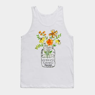 Happiness is being nana floral gift Tank Top